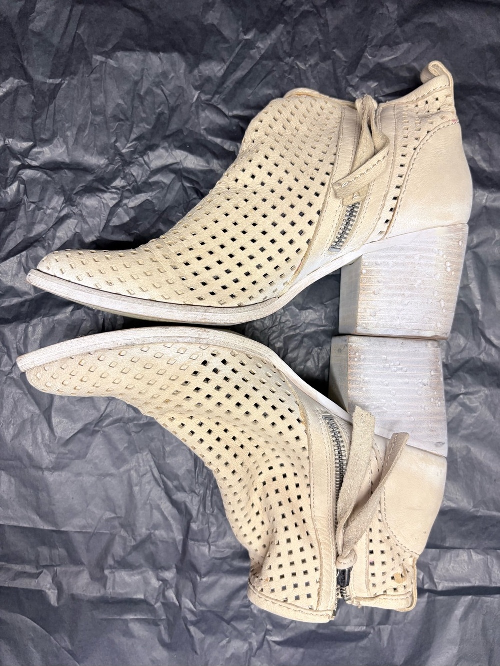 Dolce Vita Cream Ankle Boots